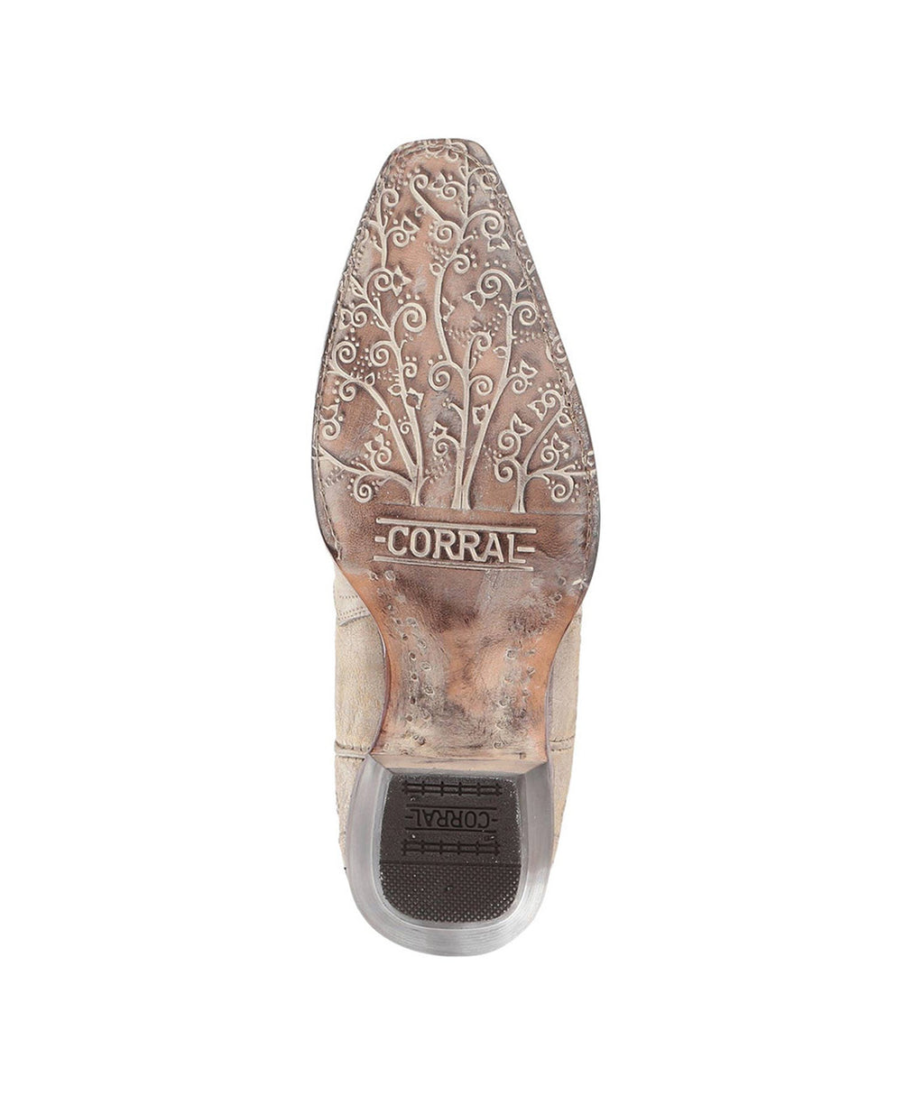 Corral Glitter Inlay Crystal Studded | Snip Toe | White