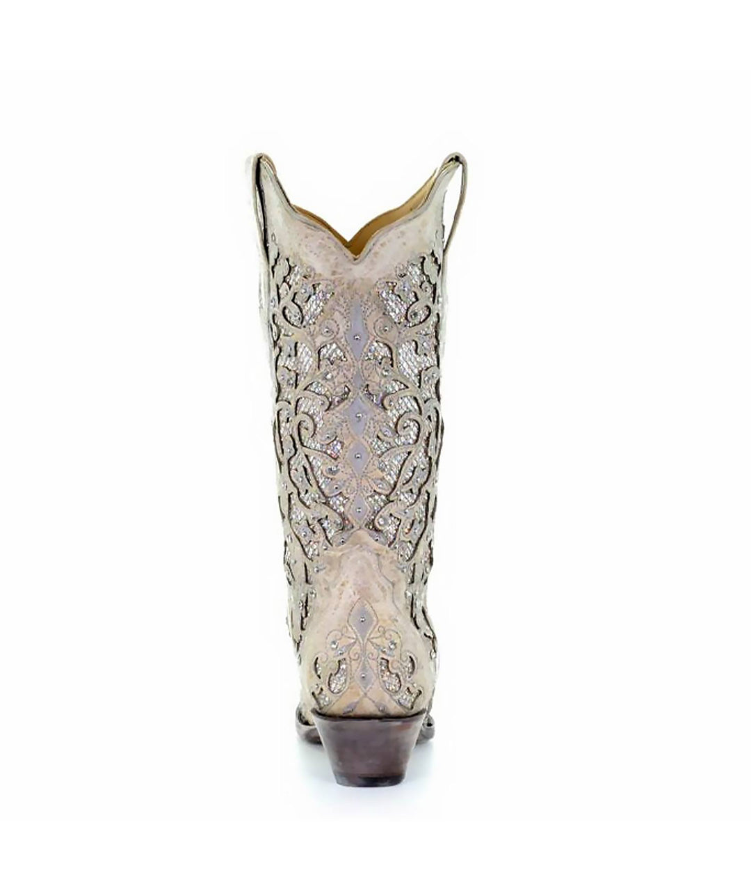 Corral Glitter Inlay Crystal Studded | Snip Toe | White