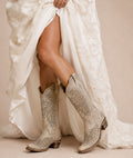 Corral Crystal Cross Wings | Snip Toe | White