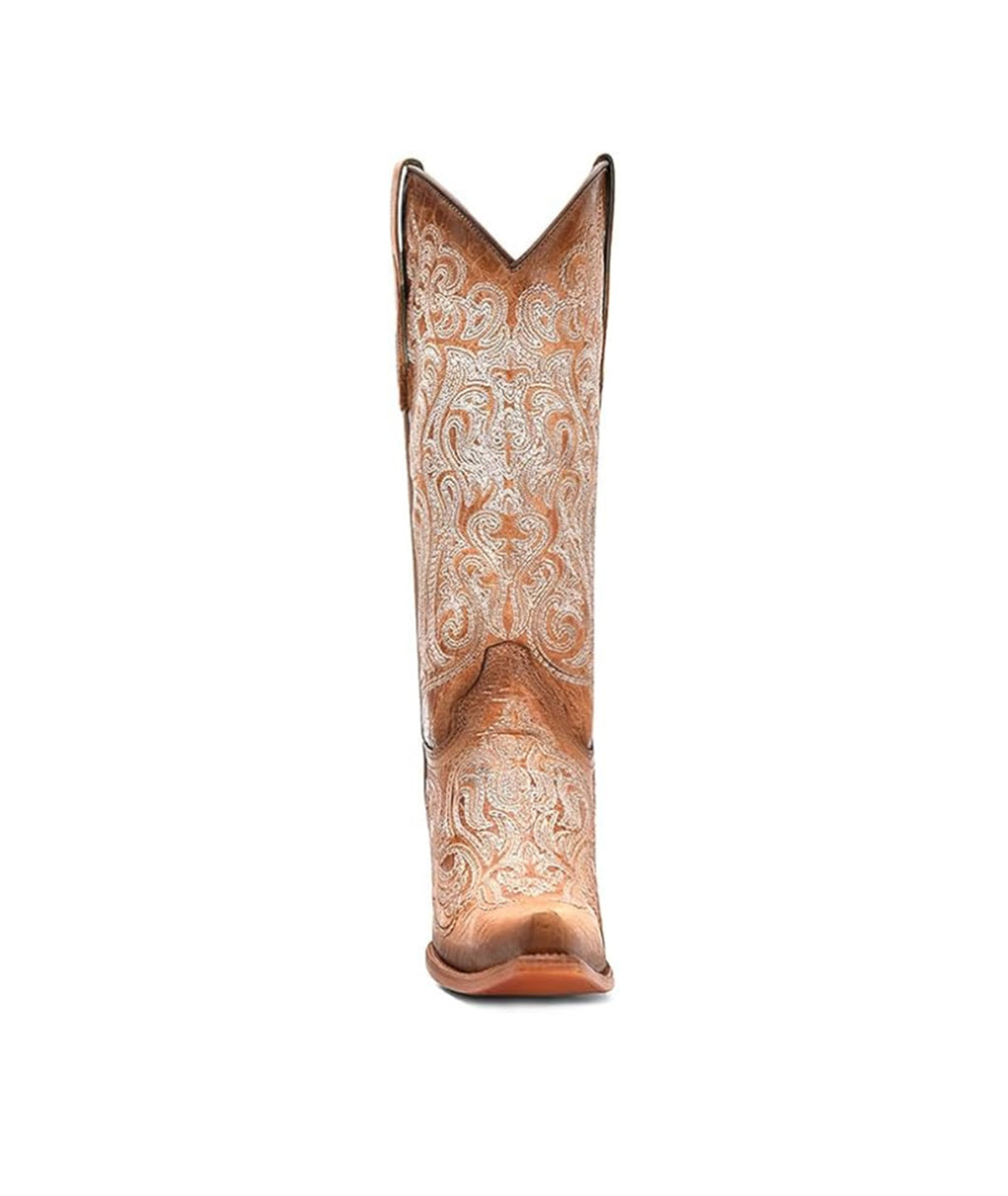 Corral Moonlit Scroll Embroidery  Snip Toe | Mirage Tan