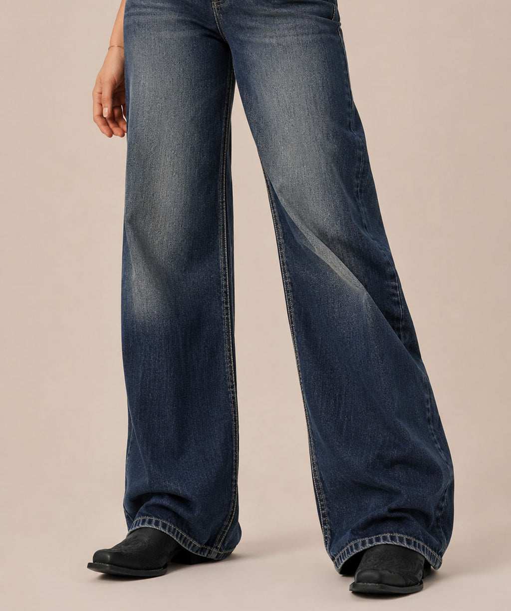 Circle G Western Filigree Embroidery | Square Toe | Black