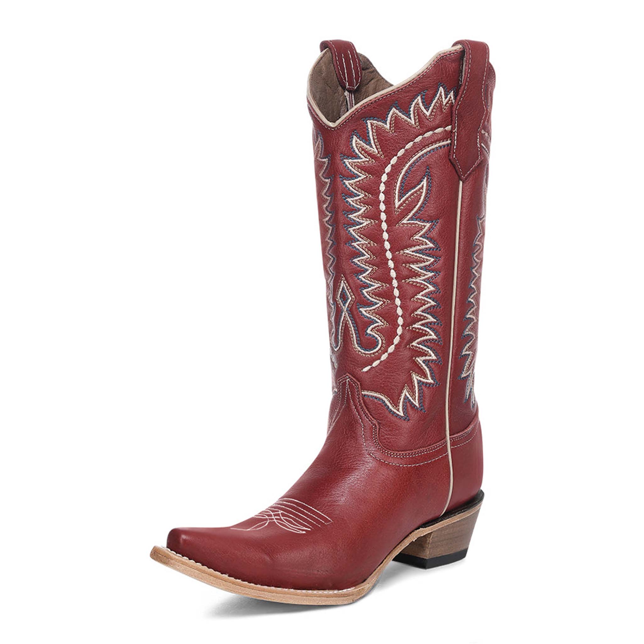 Circle G Flame Embroidery | Snip Toe | Rust Red