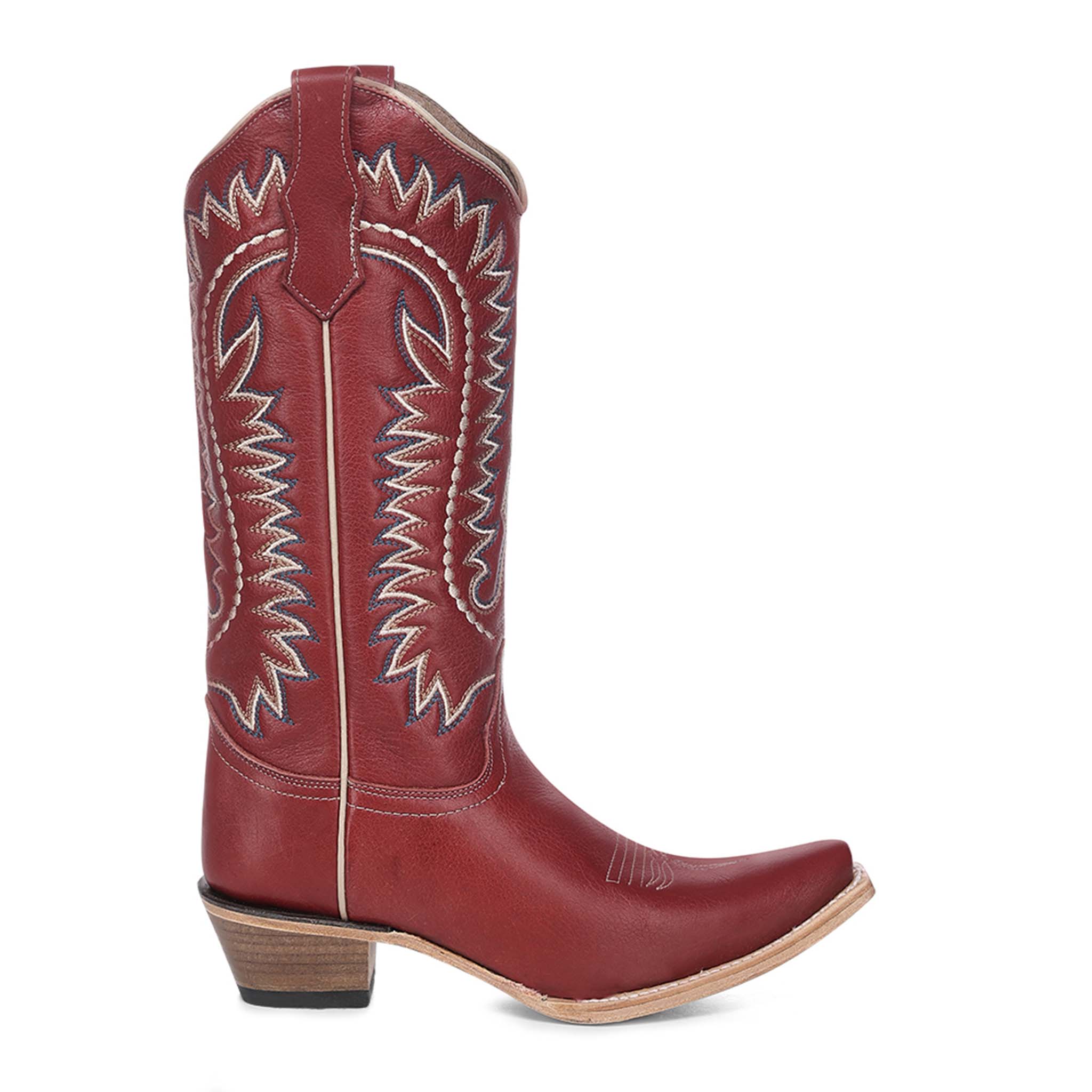 Circle G Flame Embroidery | Snip Toe | Rust Red