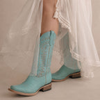 Circle G Flame Embroidery | Snip Toe | Turquoise