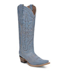 Circle G Lightning Embroidery | Snip Toe | Dusty Blue