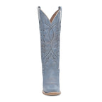 Circle G Lightning Embroidery | Snip Toe | Dusty Blue