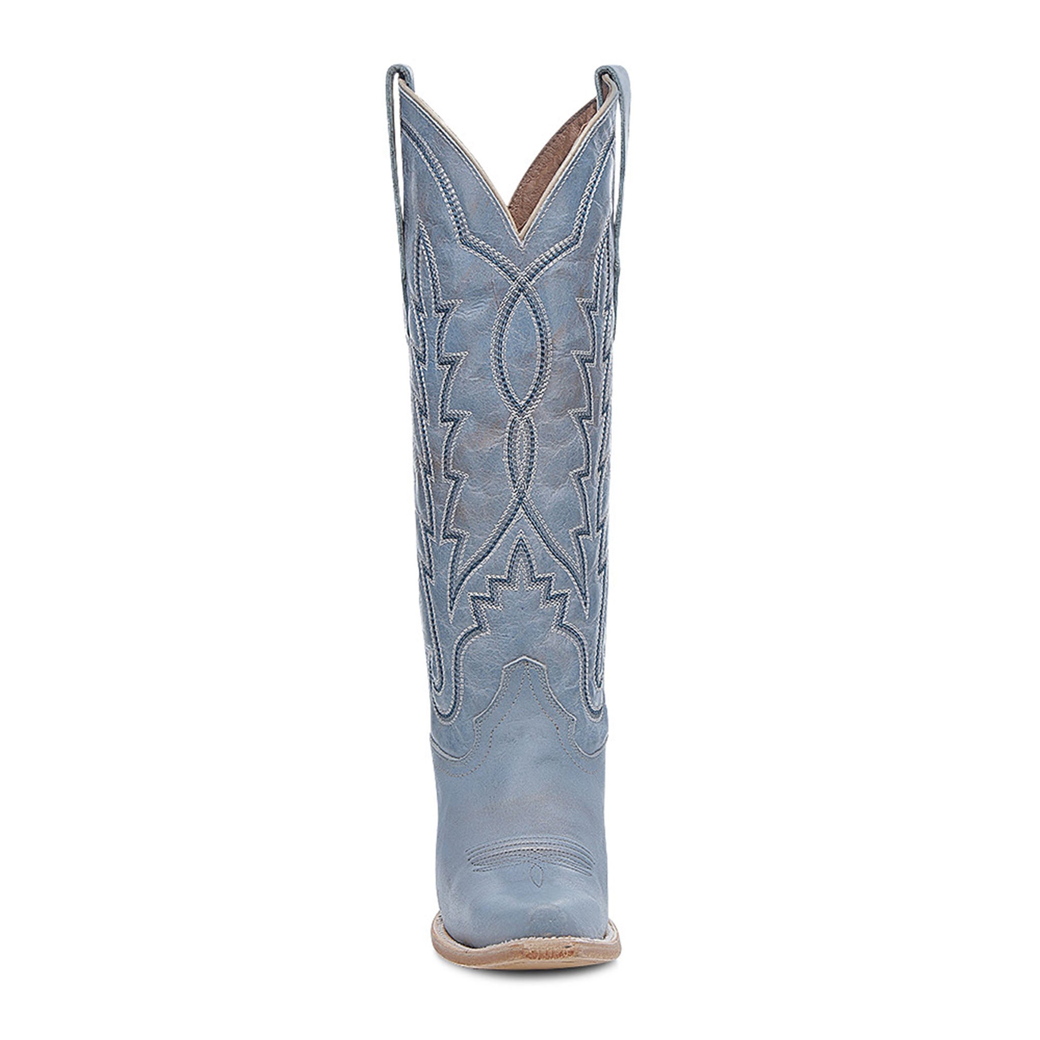 Circle G Lightning Embroidery | Snip Toe | Dusty Blue