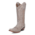 Circle G Longhorn Flame Embroidery | Snip Toe | Stone