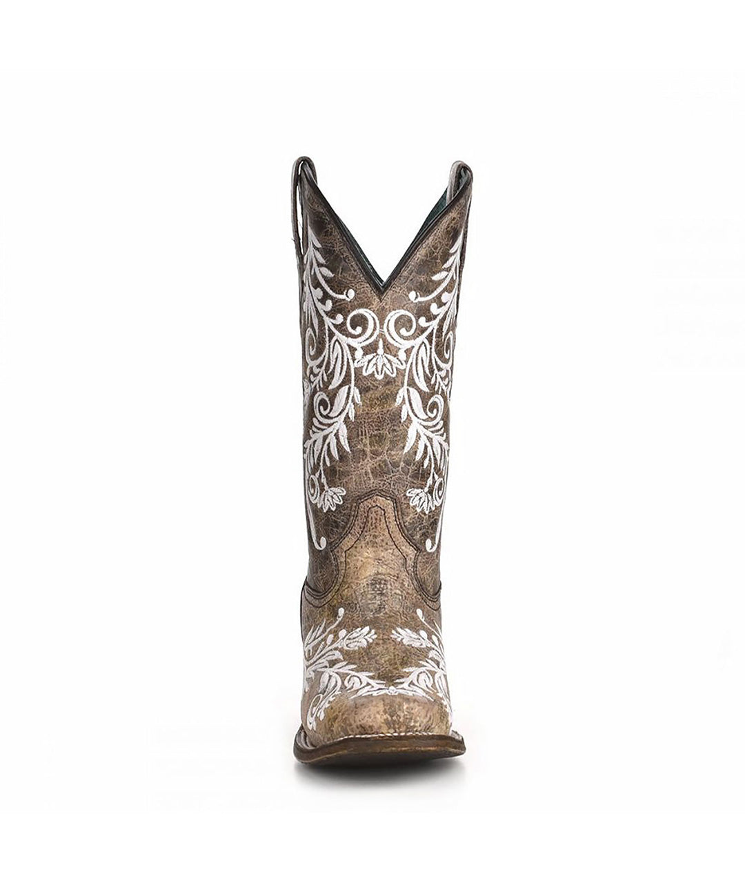 Corral Glow Floral Vine Embroidery | Square Toe | Brown