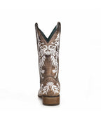 Corral Glow Floral Vine Embroidery | Square Toe | Brown
