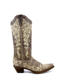 Corral Moon Vine Embroidery | Snip Toe | Brown