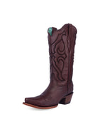 Corral Western Scroll Embroidery | Snip Toe | Wine Red