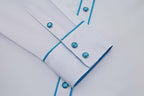 Daisy Bloom Embroidery Cowgirl Shirt | Turquoise Pearl