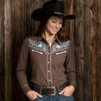 Desert Daisy Embroidery Cowgirl Shirt | Copper Canyon