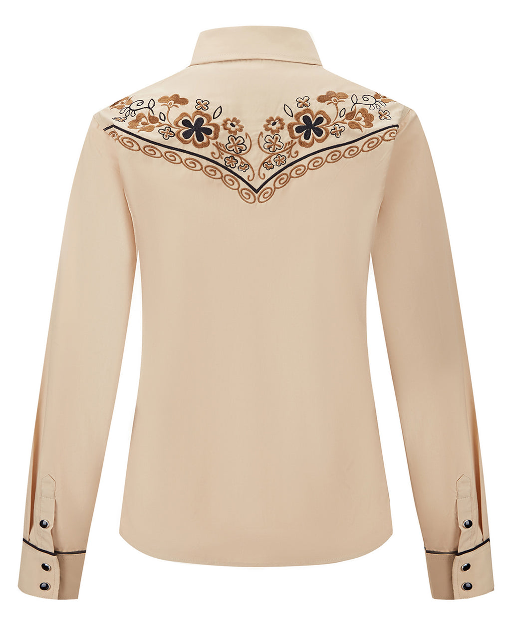 Desert Daisy Embroidery Cowgirl Shirt | Desert Sand