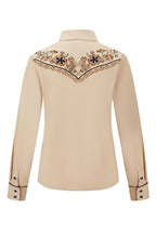 Desert Daisy Embroidery Cowgirl Shirt | Desert Sand
