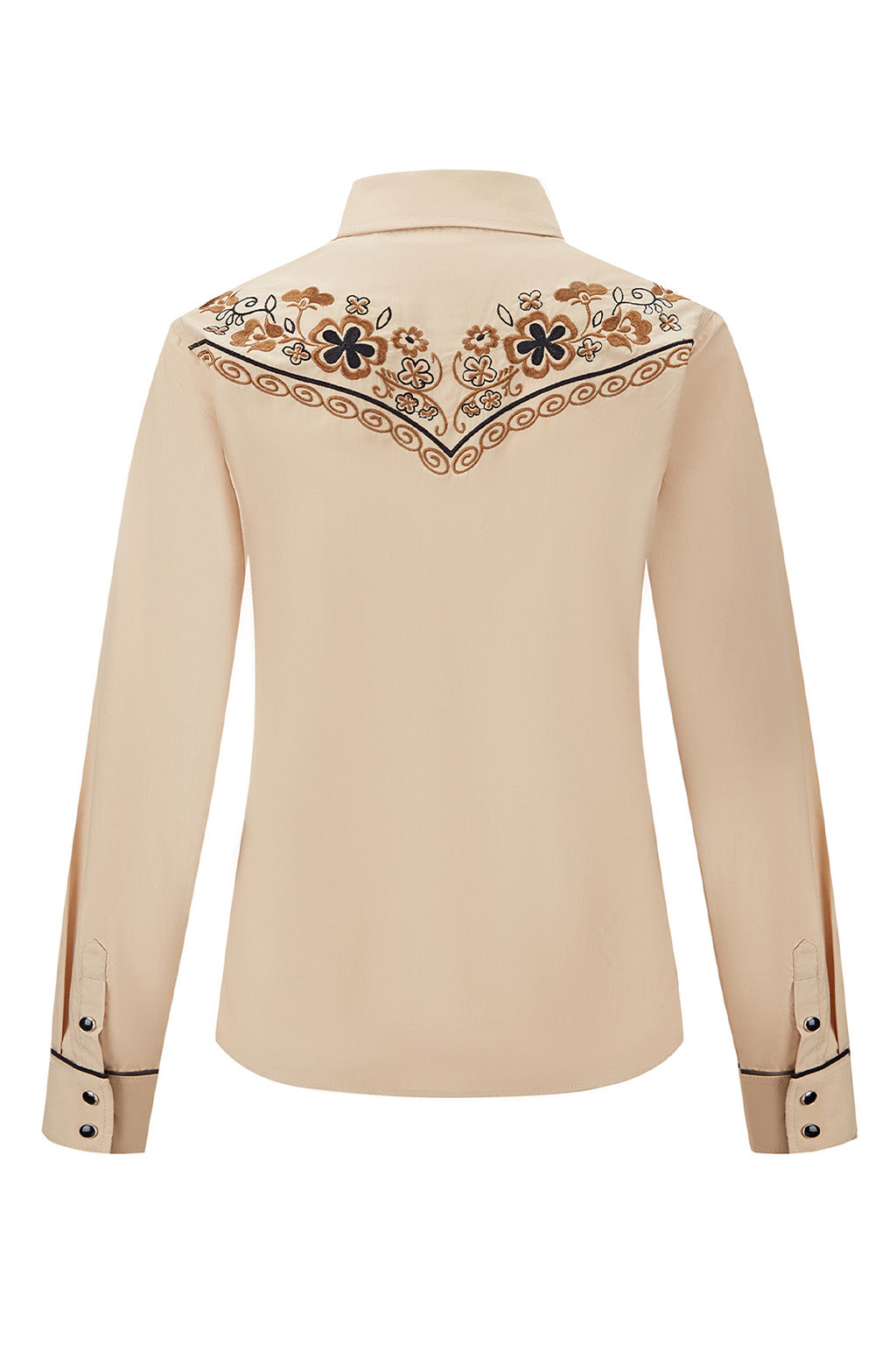Desert Daisy Embroidery Cowgirl Shirt | Desert Sand