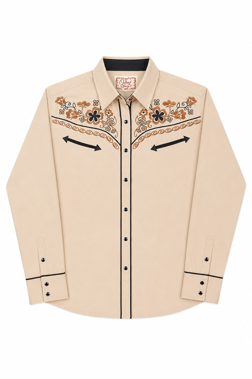 Desert Daisy Embroidery Cowgirl Shirt | Desert Sand