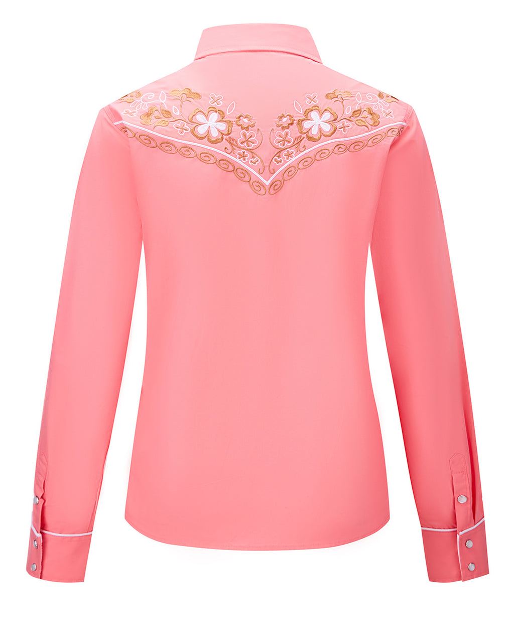 Desert Daisy Embroidery Cowgirl Shirt | Wildflower Pink