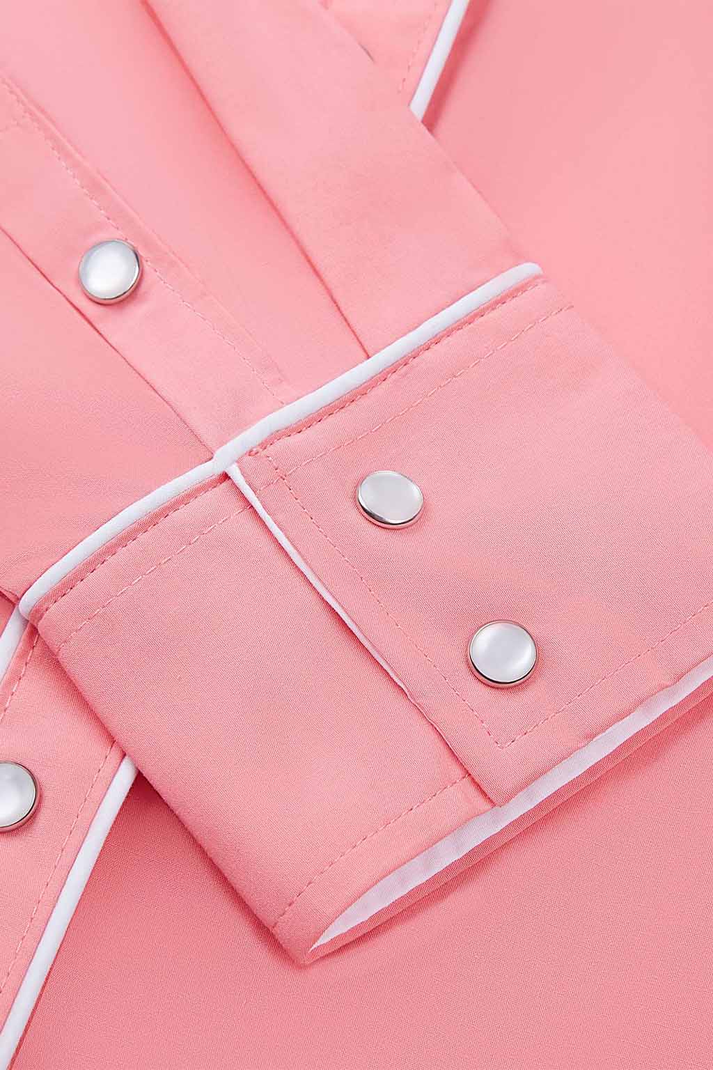Desert Daisy Embroidery Cowgirl Shirt | Wildflower Pink