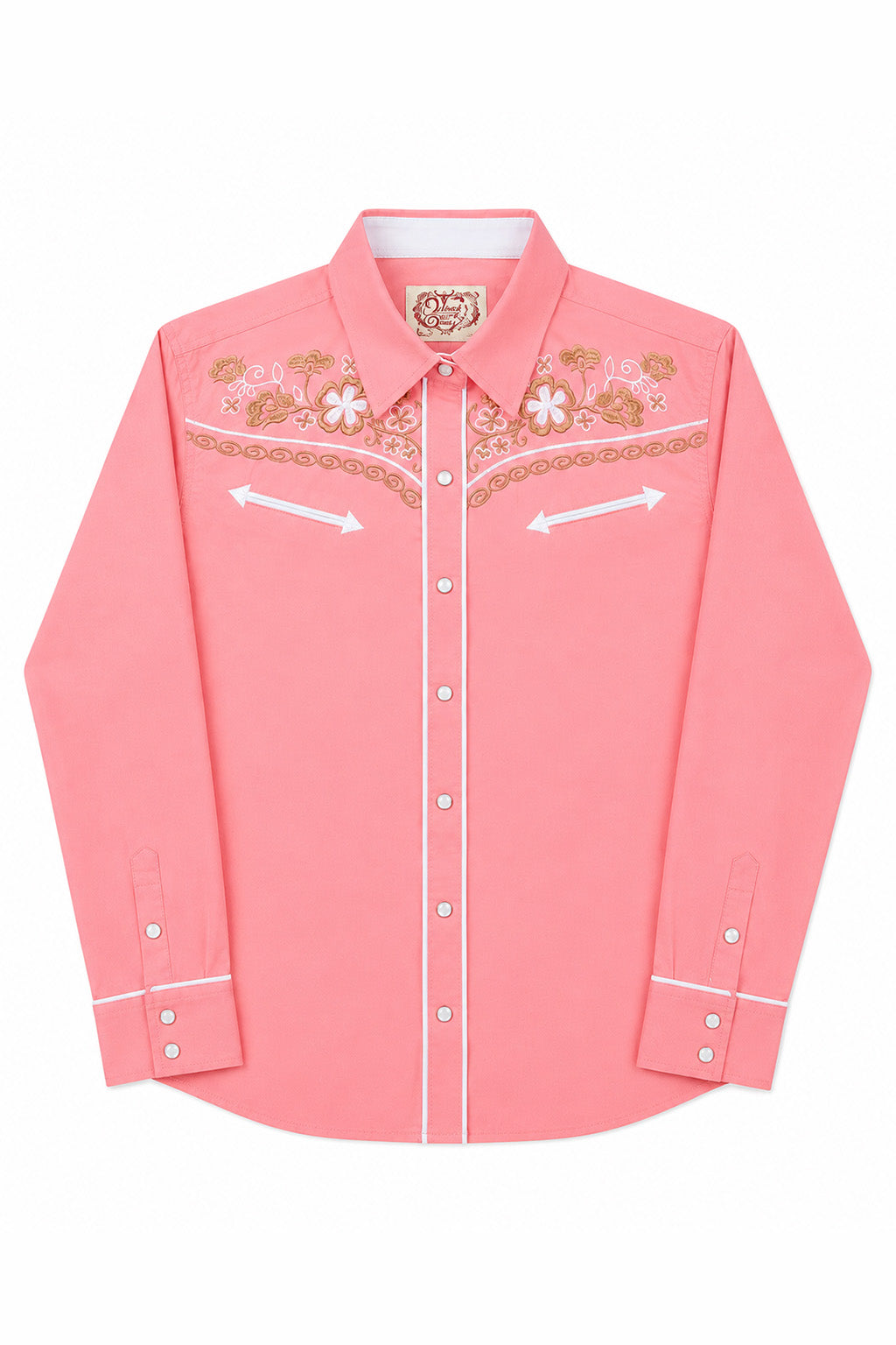 Desert Daisy Embroidery Cowgirl Shirt | Wildflower Pink