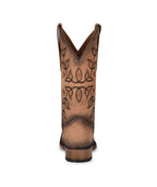 Circle G Leaf Vine Embroidery | Square Toe | Brown