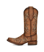 Circle G Desert Bloom Embroidery | Square Toe | Sand