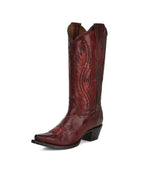 Circle G Lightning Vine Studded | Snip Toe | Wine