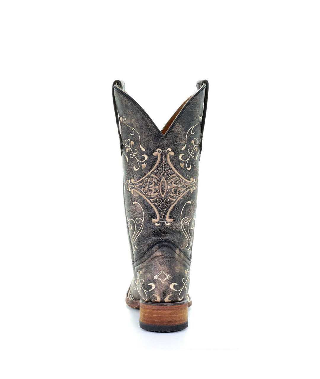 Circle G Western Flourish Embroidery | Square Toe | Antique Brown