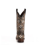 Circle G Prairie Floral Embroidery | Square Toe | Distressed Brown