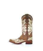 Circle G Western Filigree Embroidery | Square Toe | Tan