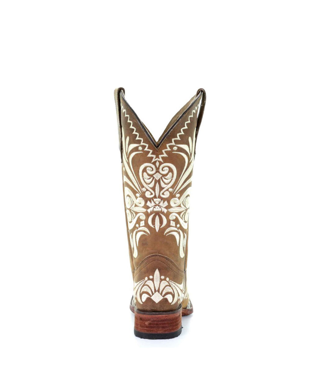 Circle G Western Filigree Embroidery | Square Toe | Tan