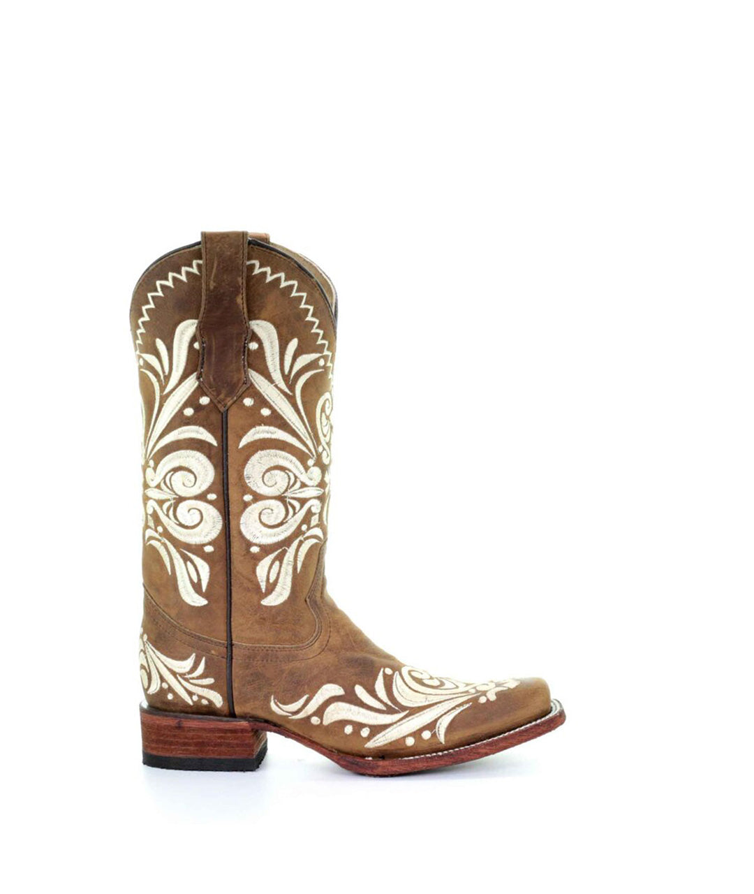 Circle G Western Filigree Embroidery | Square Toe | Tan