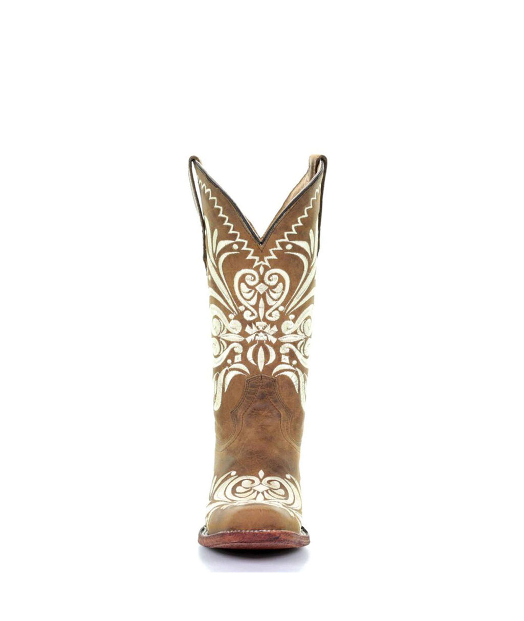 Circle G Western Filigree Embroidery | Square Toe | Tan
