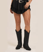Circle G Western Filigree Embroidery | Snip Toe | Black