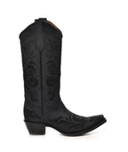 Circle G Western Filigree Embroidery | Snip Toe | Black