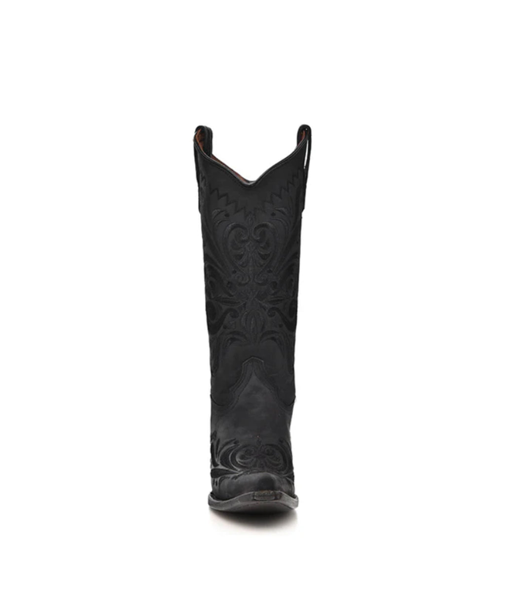 Circle G Western Filigree Embroidery | Snip Toe | Black