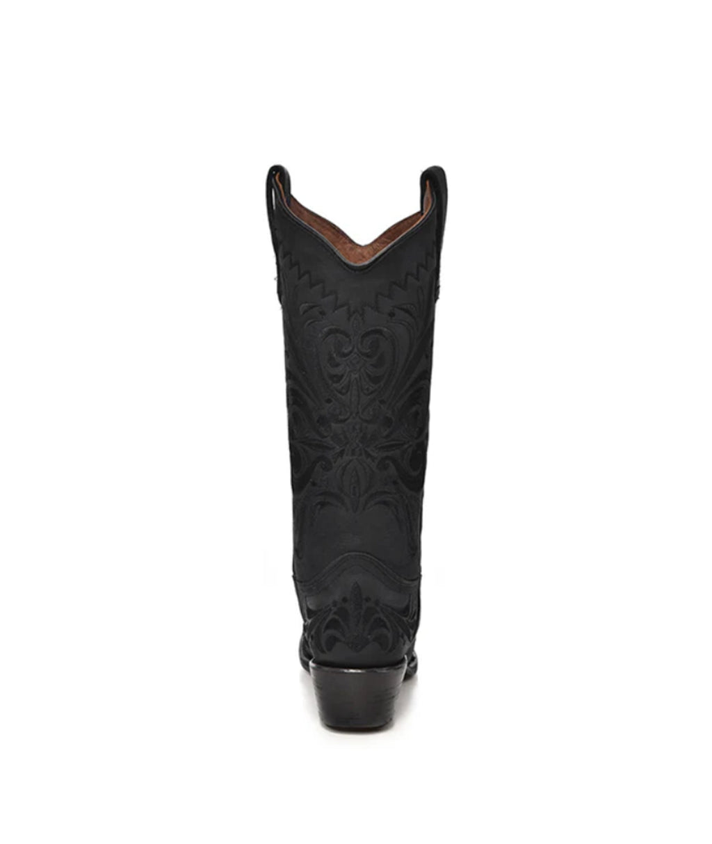 Circle G Western Filigree Embroidery | Snip Toe | Black