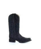 Circle G Western Filigree Embroidery | Square Toe | Black