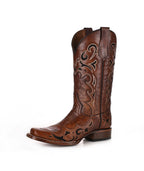 Circle G Rustic Vine Embroidery | Square Toe | Brown/Black