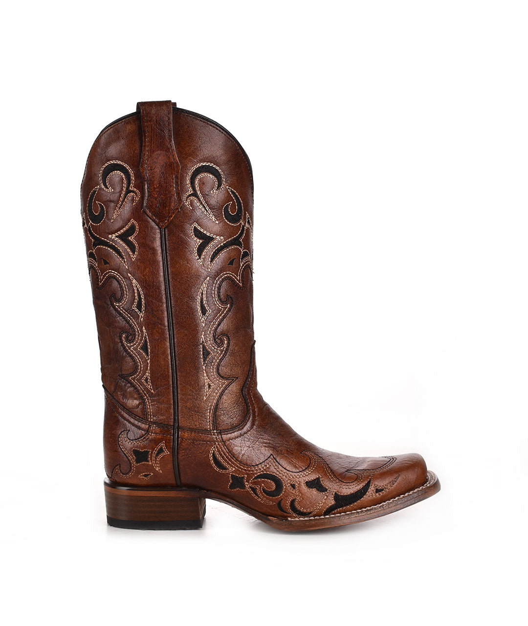 Circle G Rustic Vine Embroidery | Square Toe | Brown/Black