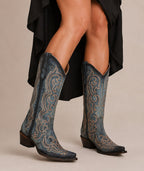 Circle G Indigo Mesa Embroidery | Snip Toe | Blue Jean