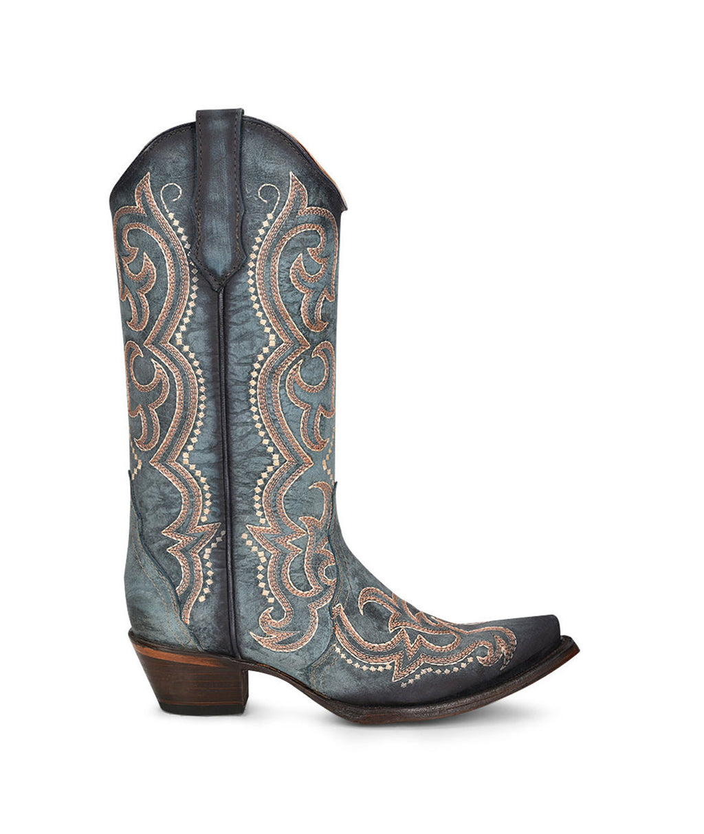 Circle G Indigo Mesa Embroidery | Snip Toe | Blue Jean