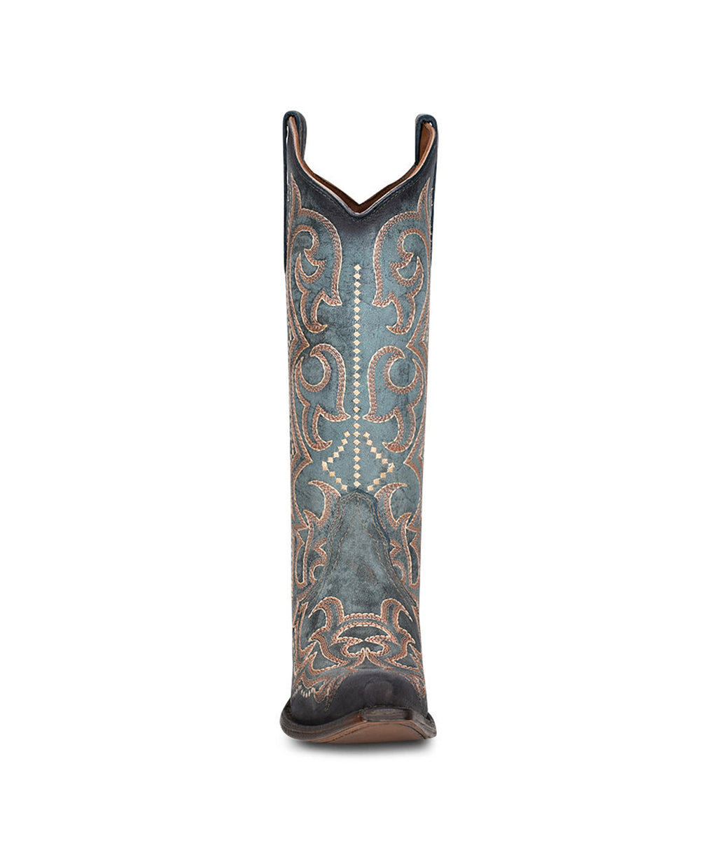 Circle G Indigo Mesa Embroidery | Snip Toe | Blue Jean