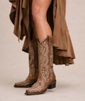 Circle G Desert Mesa Embroidery | Snip Toe | Cognac Brown
