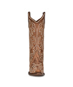 Circle G Desert Mesa Embroidery | Snip Toe | Cognac Brown