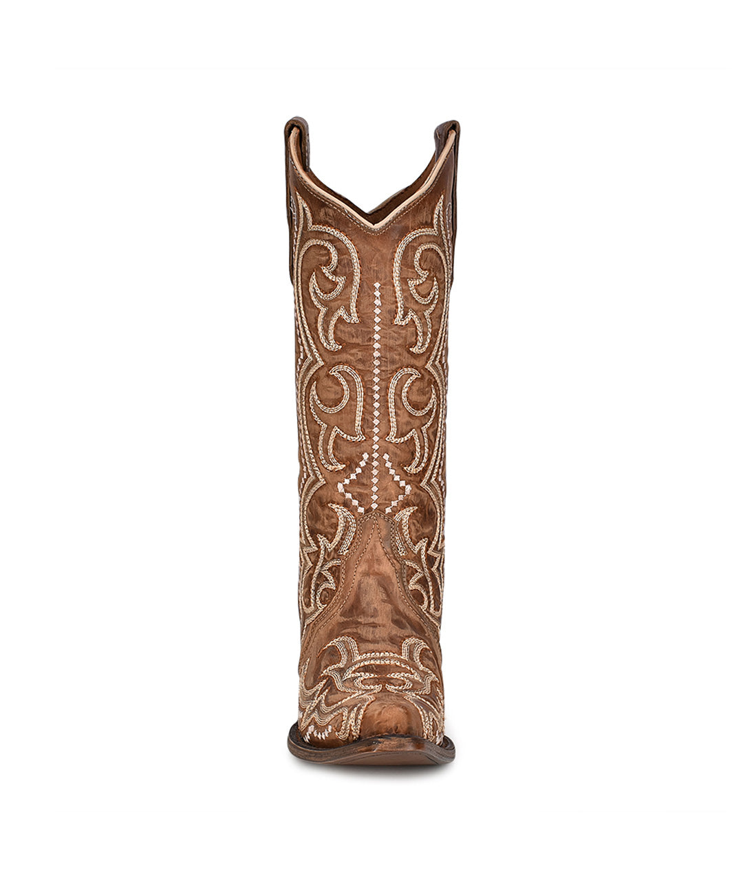 Circle G Desert Mesa Embroidery | Snip Toe | Cognac Brown