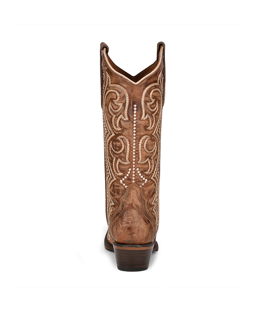 Circle G Desert Mesa Embroidery | Snip Toe | Cognac Brown