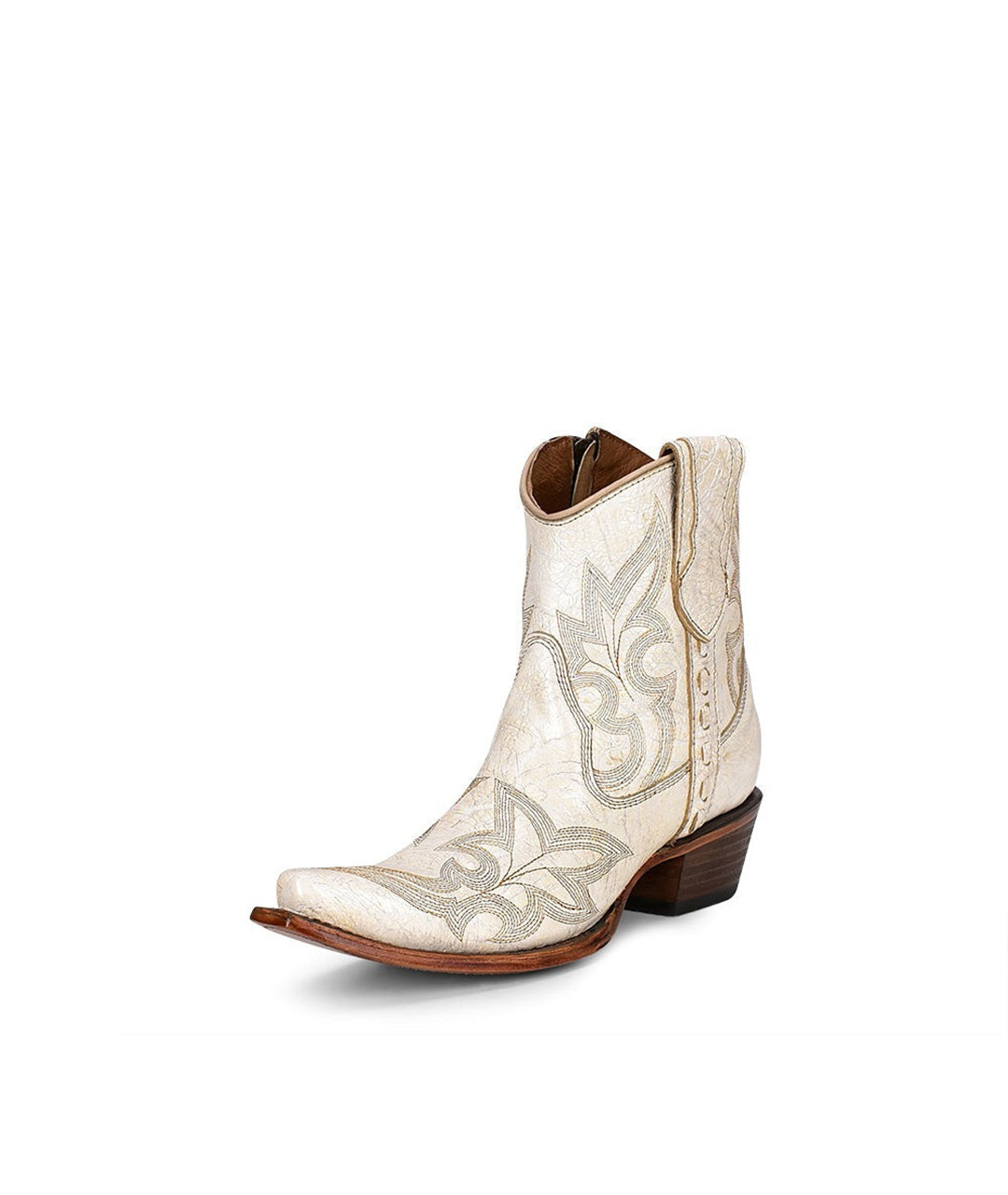 Circle G Desert Scroll Embroidery Ankle Boot | Snip Toe | Pearl