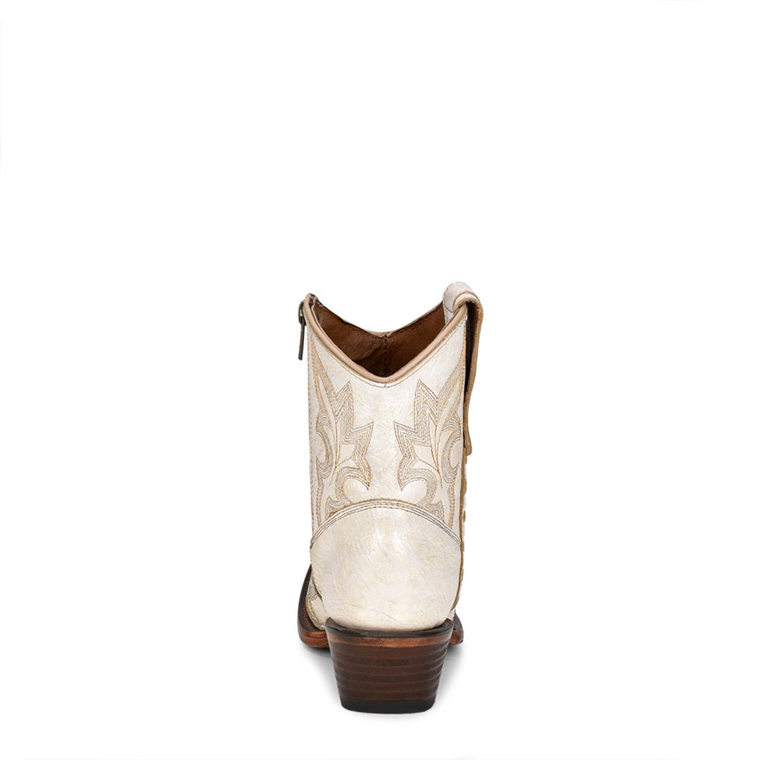 Circle G Desert Scroll Embroidery Ankle Boot | Snip Toe | Pearl